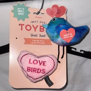 Fringe Studio Sweet Tweet Bird Toy - Blue and Pink Valentines Day